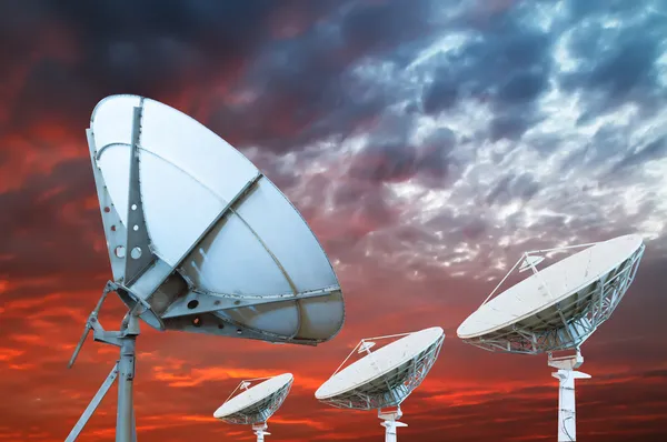 Satellite dish antennas — Stock Photo, Image