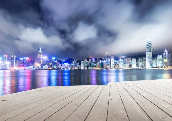 Hong kong cidade à noite — Fotografia de Stock