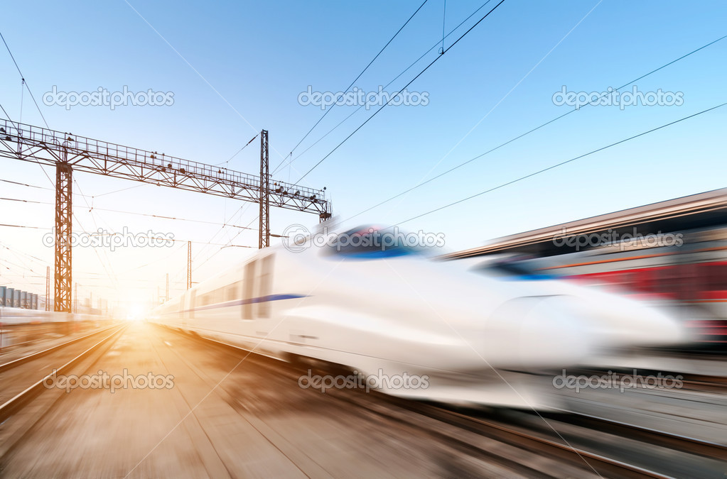 fast moving train