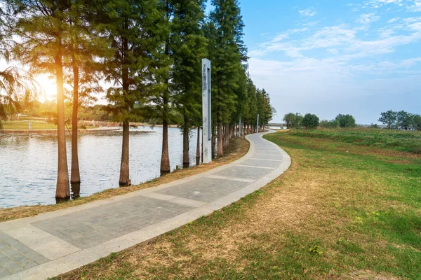 Strada Del Parco Della Città Cina — Foto Stock