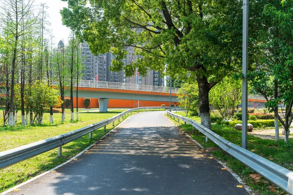 Carretera Urbana Vacía Edificios Ciudad — Foto de Stock