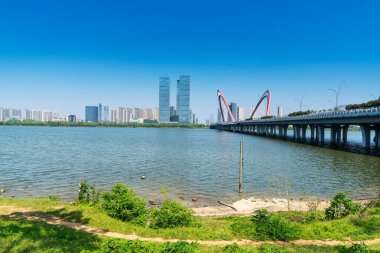 Çin 'deki Lakeside modern ofis binası