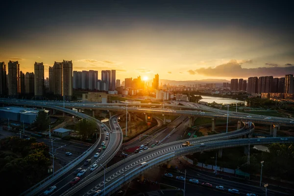 Bellissimo Paesaggio Urbano Dopo Tramonto — Foto Stock