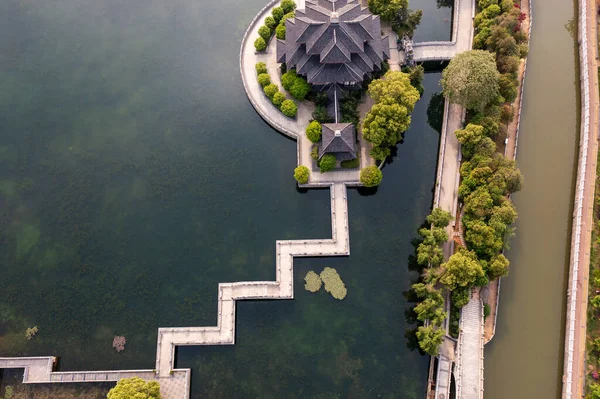 Luchtfotografie Van Oude Gebouwen China — Stockfoto