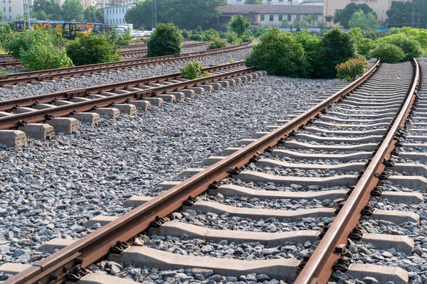 Strada Seguire Ferrovia — Foto Stock