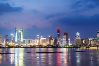 Nanchang City, Jiangxi Eyaleti, Çin 'de kentsel mimari manzarası