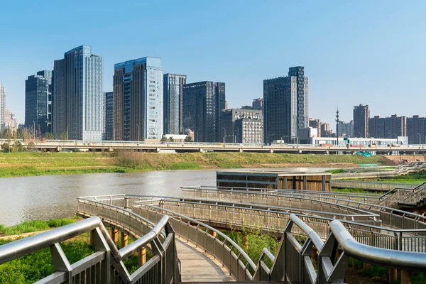 Parque Primavera Ciudad Moderna — Foto de Stock