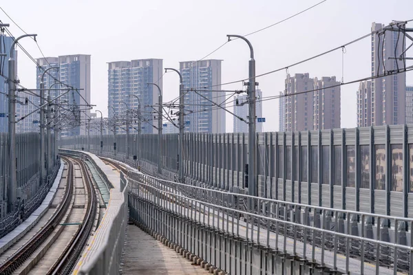 Városkép Tokiói Egysínű Égi Vonatról Stock Fotó