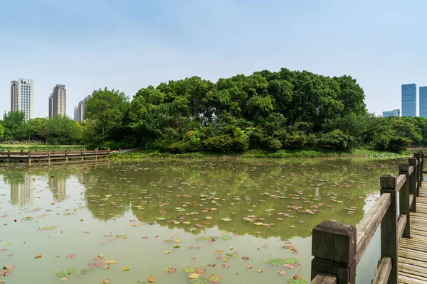 Modern Kantoorgebouw Aan Een Meer China — Stockfoto