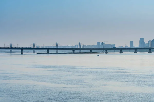 Yangtze River Bridge Its Beautiful Scenery China — Stock Photo, Image