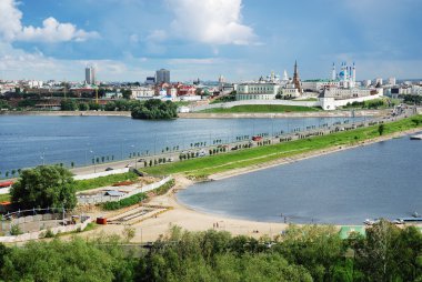 Panorama of the Kazan Kremlin clipart
