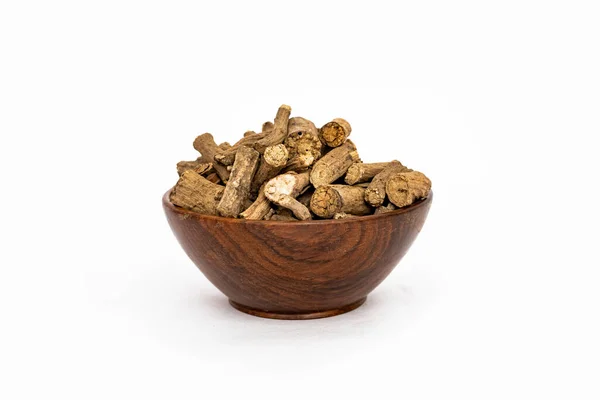 Ayurvedic Herb Folk Medicine Hemidesmus Indicus Nannari Indian Sarsaparilla Dried — Stock fotografie