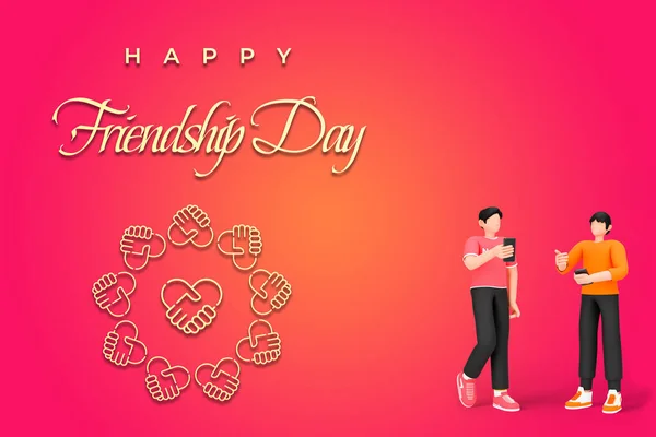 Happy friendship day banner or international friendship day 30 july