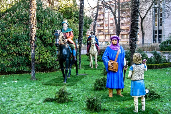 Отдых с фигурами Христа, Витория, Испания — стоковое фото