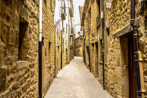 bir sokak laguardia (alava, İspanya)