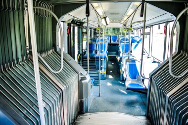 İspanya mafsallı bir otobüs koltukları