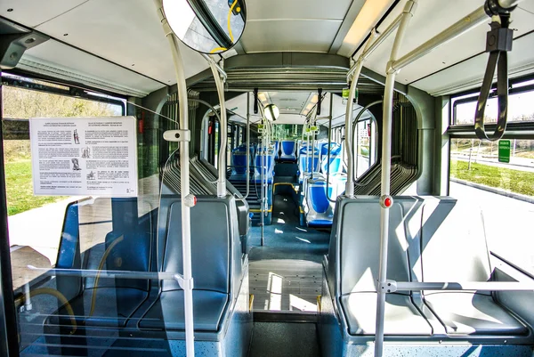 Sedili di un autobus snodato in Spagna — Foto Stock