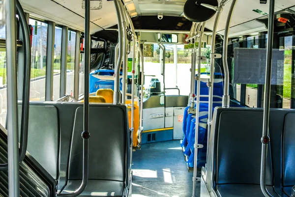 Sedili di un autobus snodato in Spagna — Foto Stock