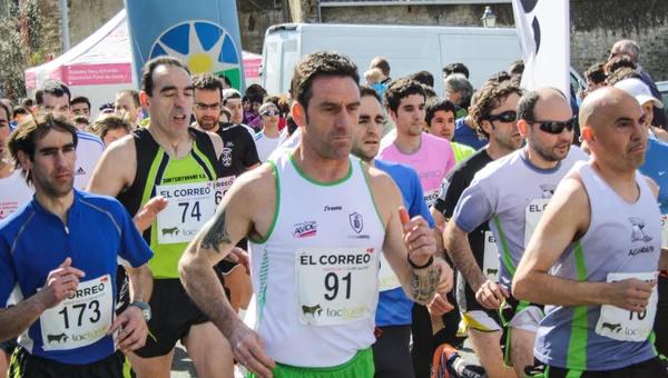 Several runners participating in the race of Murgia (Alava, Spain) — Stock Photo, Image