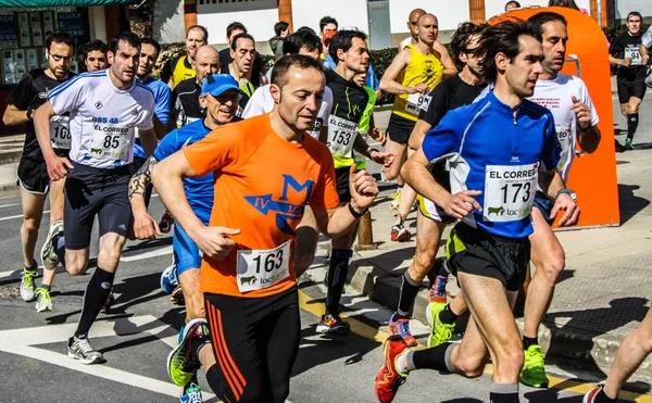Several runners participating in the race of Murgia (Alava, Spain) — Stock Photo, Image
