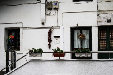 getxo (vizcaya, İspanya eski liman tipik evleri)
