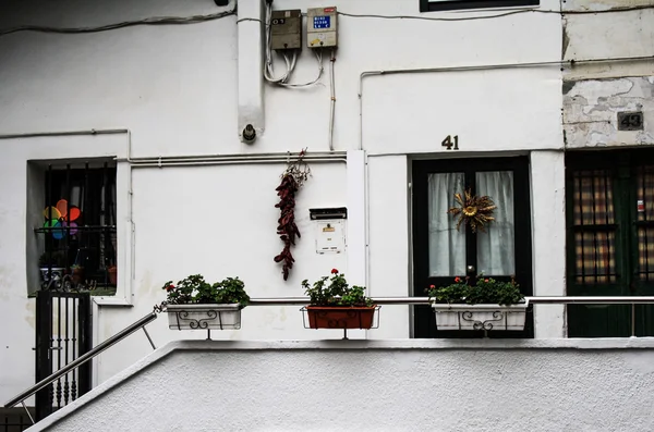 Typische huizen in de oude haven van getxo (vizcaya, Spanje) — Stockfoto