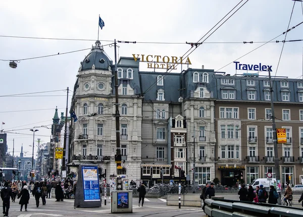 Hotel victoria v Amsterdamu (Holandsko, Evropa) — Stock fotografie