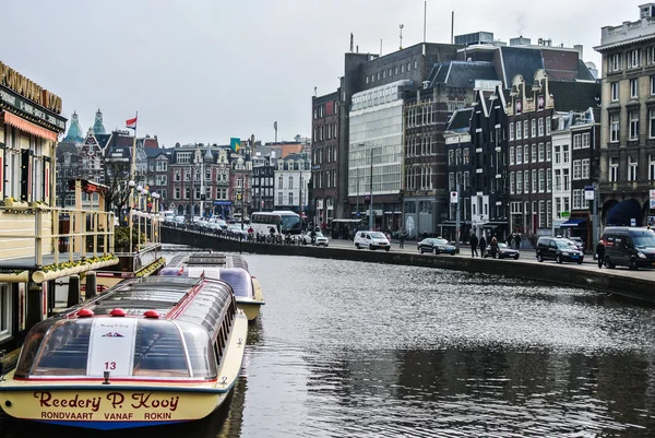 Ulicy w Amsterdamie (Holandia, Europa) — Zdjęcie stockowe