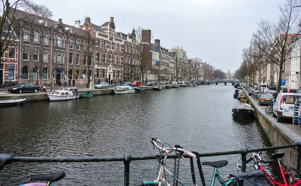 Via di Amsterdam (Olanda, Europa ) — Foto Stock