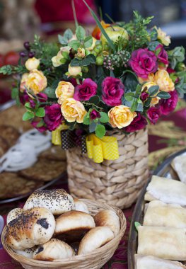 haşhaş tohumu ile Bun. Ukraynalı mutfağı.