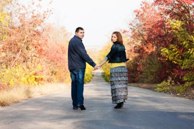 seven çift sonbahar Bahçe.