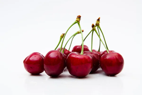 Sweet cherries on white background — Stock Photo, Image