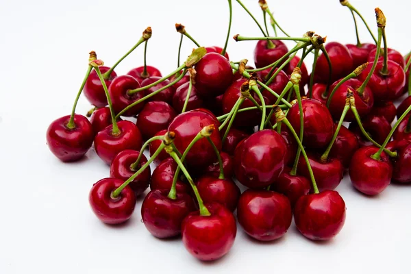 Sweet Cherry heap on white background — Stock Photo, Image