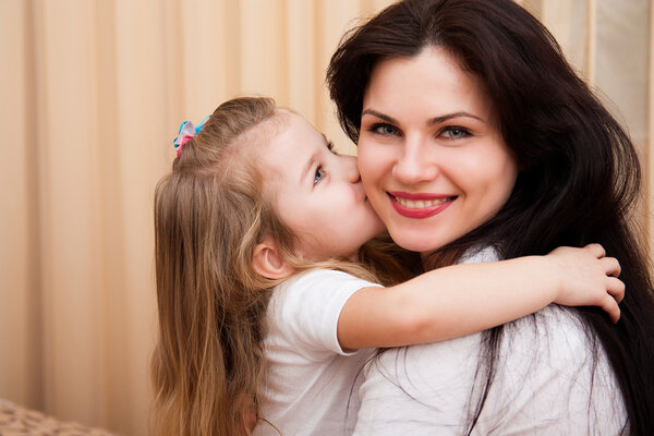 Mother And Daughter have fun at home