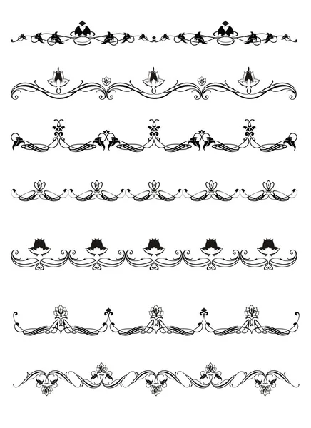 Reihe kalligrafischer Gestaltungselemente — Stockvektor