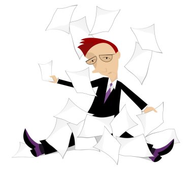 işadamı belgeleri ile gömüldü