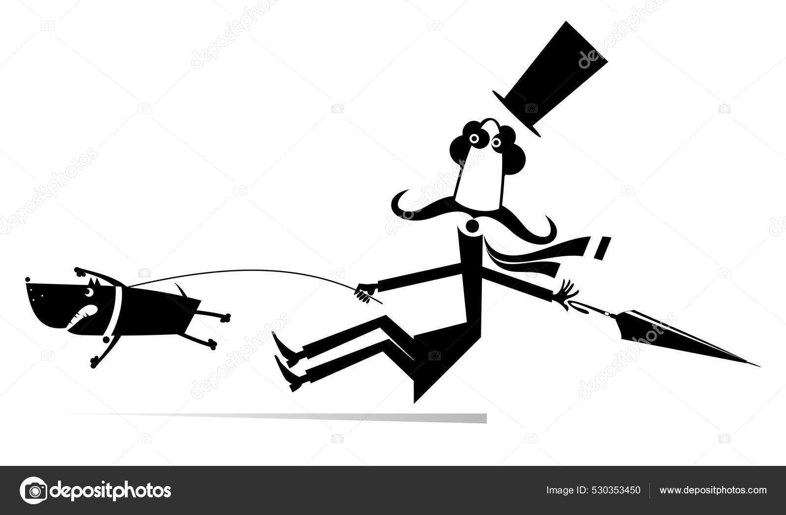 Image vectorielle Drôle Moustache Longue Illustration Chien Désobéissant  Dessin Animé Homme Moustache par ©sotosy - 530353450, image size:1600x1049