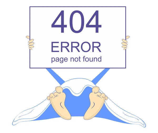 Fehler 404 Seite Nicht Gefunden Konzeptillustration Webseiten Banner Hand Mit — Stockvektor
