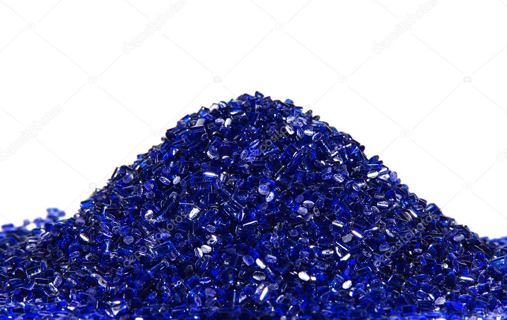 Blue transparent polymer