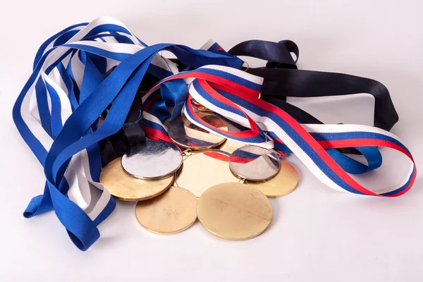 Gold and silver medals — Stock Photo, Image
