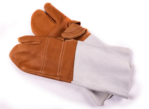 Leather safety work gloves — Stock Photo, Image