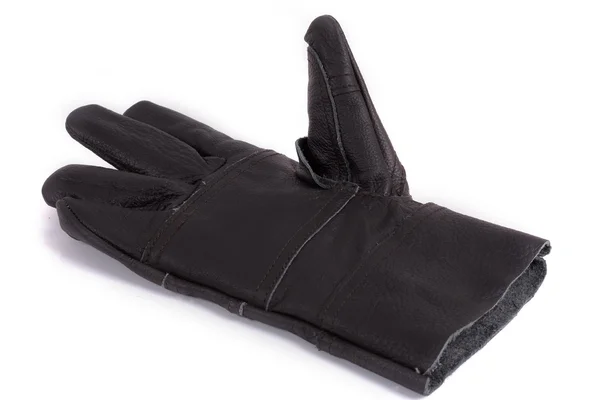 Black work gloves on white background — Stock Photo, Image
