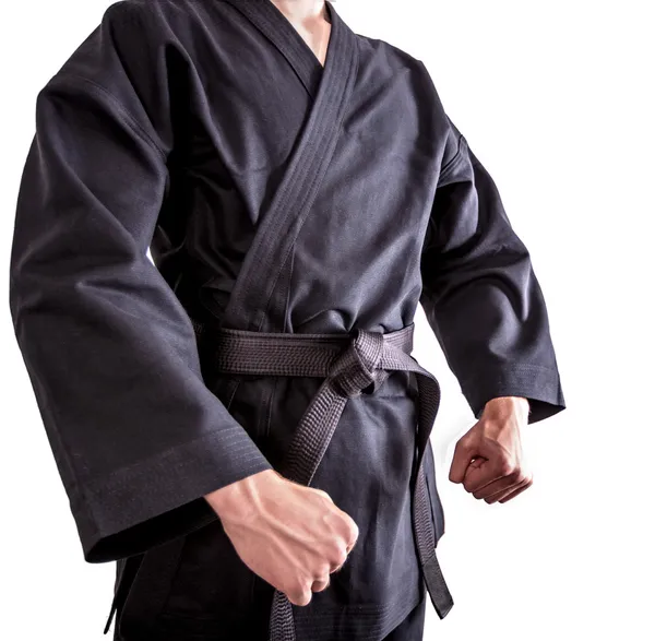 Siyah kimono karate savaşçıları — Stok fotoğraf