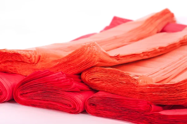 Saco plástico vermelho — Fotografia de Stock