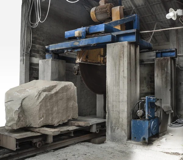 Stone industry - cutting line in saw mill — Stock Photo, Image
