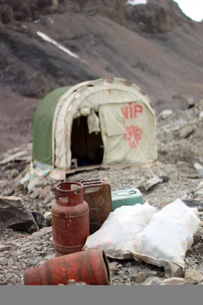 Kirguistán - Khan Tengri (7,010 m) campamento base . —  Fotos de Stock