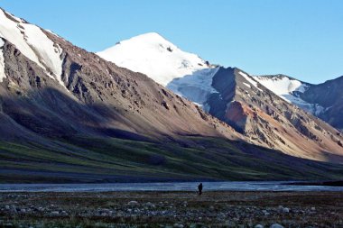 Tien shan dağlar, ak-shirak region, kyrgyzstan