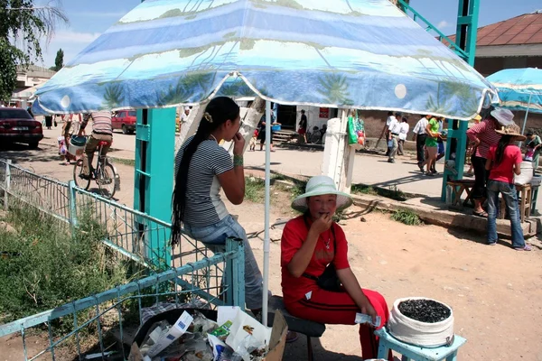 Bazaar em Quirguistão — Fotografia de Stock