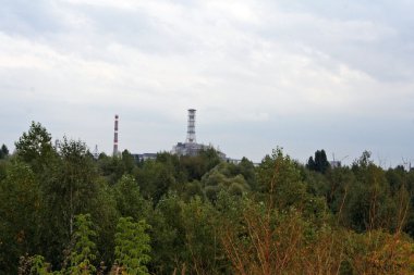 Çernobil bölgesi. kayıp şehir pripyat. Modern Harabeleri.