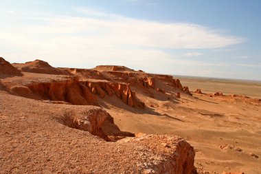 Bayan zagh, flaming cliffs s gobi Çölü Moğolistan ve